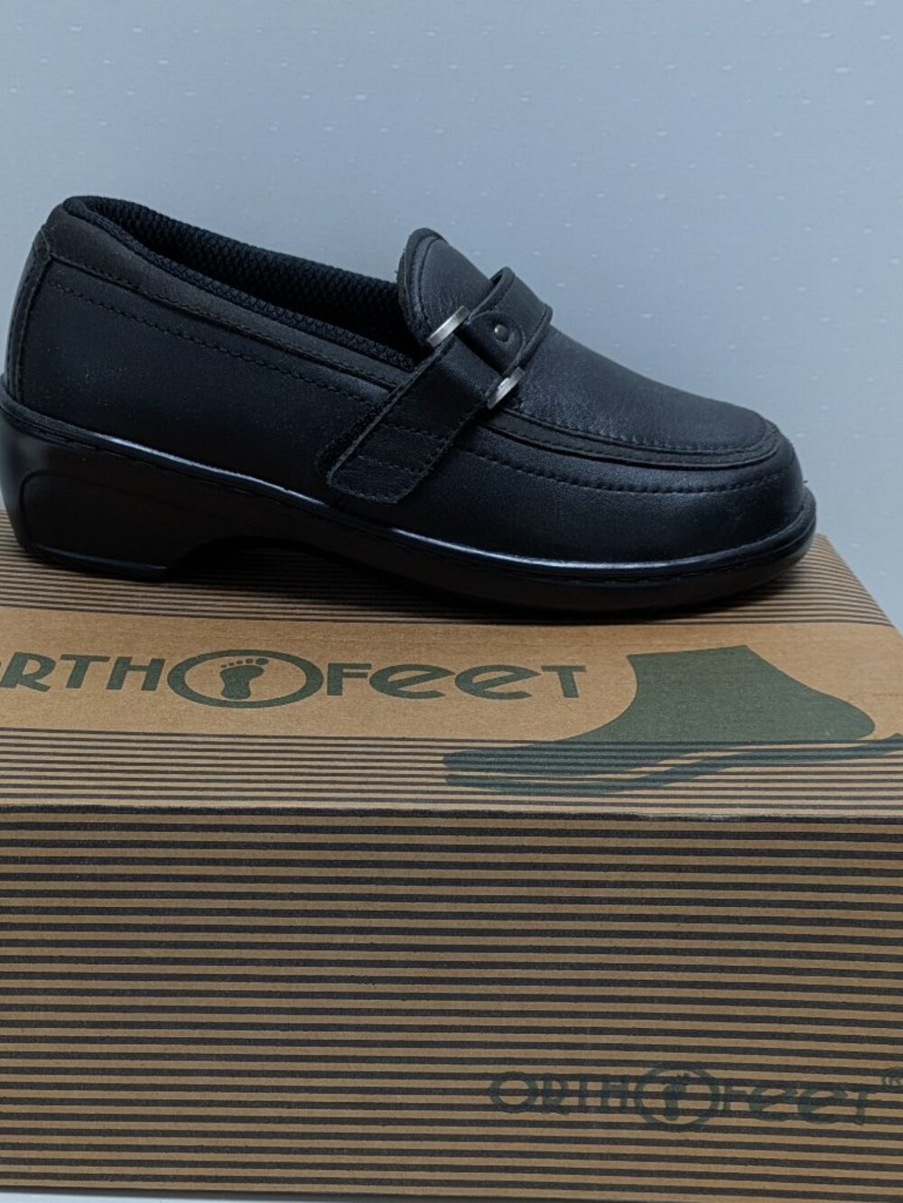 Orthofeet Women’s Slip-On Wedge With Strap